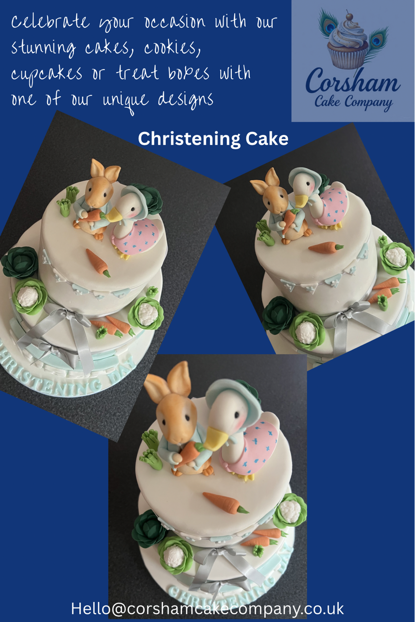 Peter Rabbit Christening Cake